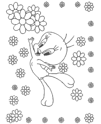 tweety and sylvester coloring page