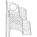 patriotic coloring pages of american flags
