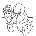 cartoon coloring pages of barney