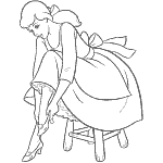 fairy tale coloring pages of cinderella