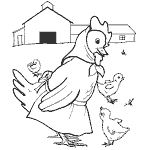 little red hen fairy tale coloring pages