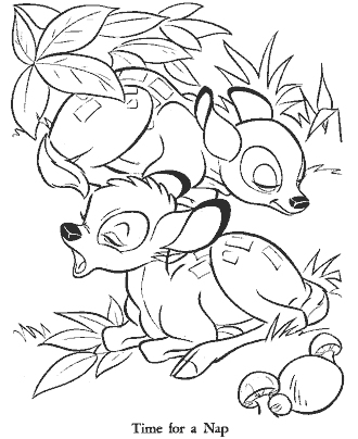 bambi coloring page