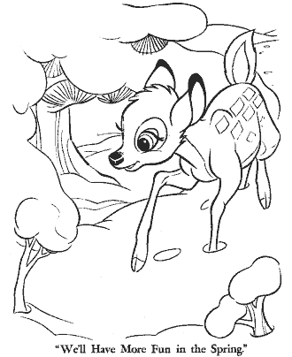 bambi coloring page