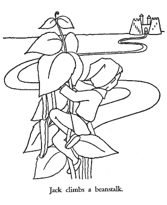 jack and beanstalk coloring pages