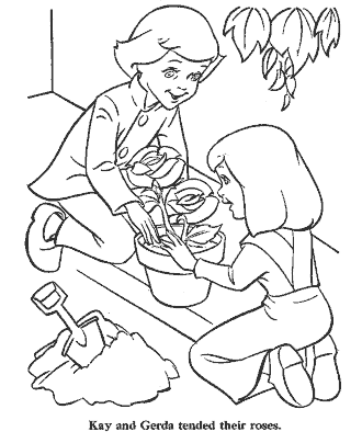 snow queen fairy tale coloring pages