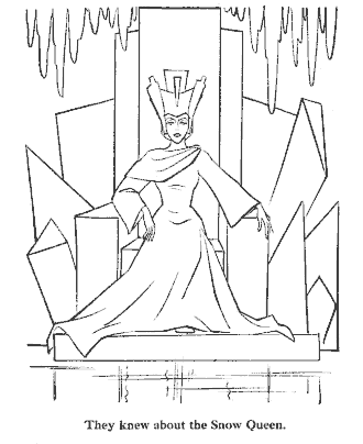 snow queen fairy tale coloring pages