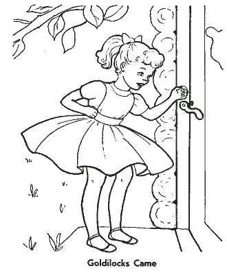 goldilocks and the three bears coloring page