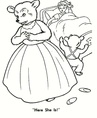 goldilocks and the three bears coloring page