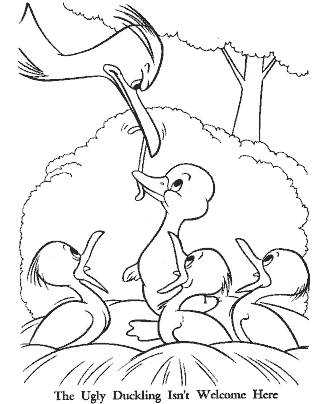 ugly duckling coloring page