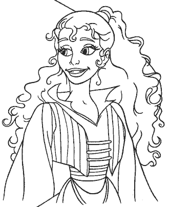 princess coloring page for girls