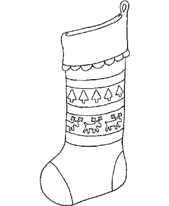 christmas stocking coloring page