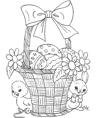 easter basket coloring pages