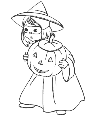 halloween costume coloring page