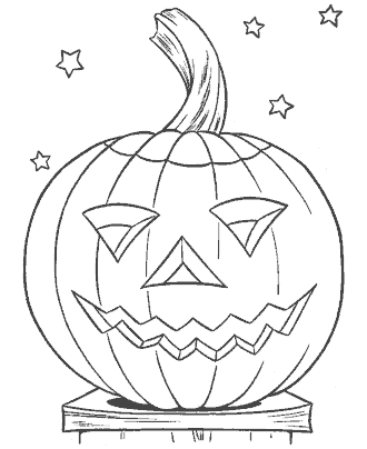 halloween jack-o-lantern coloring page