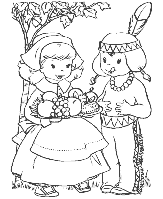 thanksgiving dinner coloring page