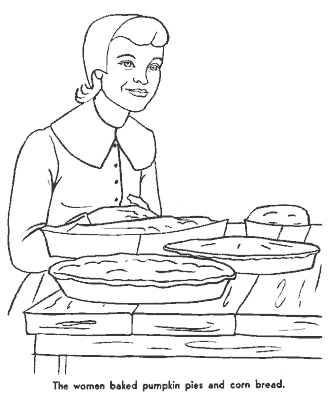 thanksgiving pilgrim coloring pages