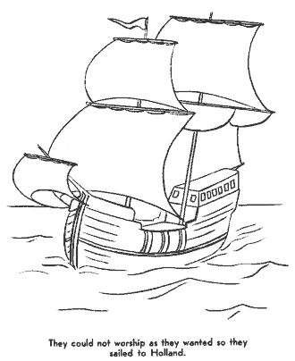thanksgiving pilgrim coloring pages