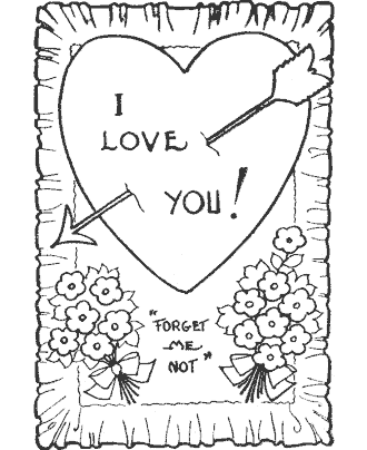Valentine cards for kids to color