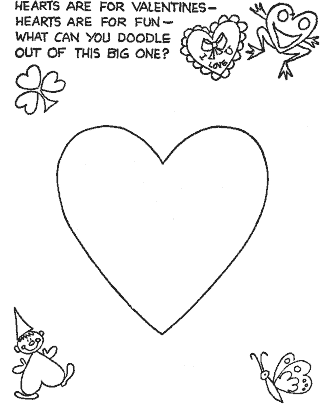Valentine´s Day crafts coloring pages