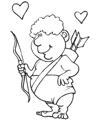 cupid coloring page