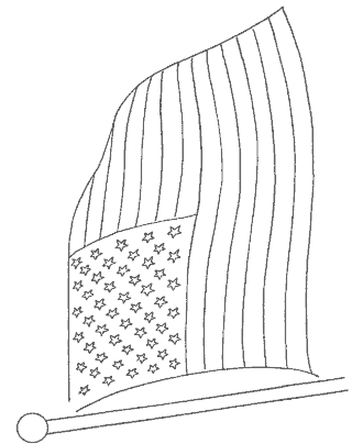 american flag coloring page