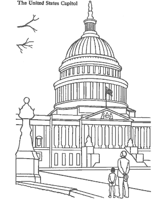 US Capitol coloring page