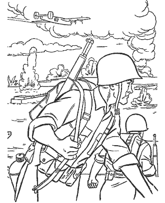 coloring pages of military