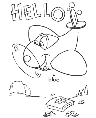 airplane coloring page