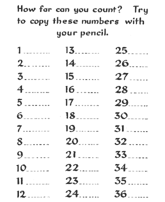 printable number worksheet
