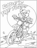 Biker Bear coloring page
