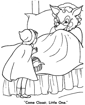 Red Riding Hood Coloring Pages for Kids