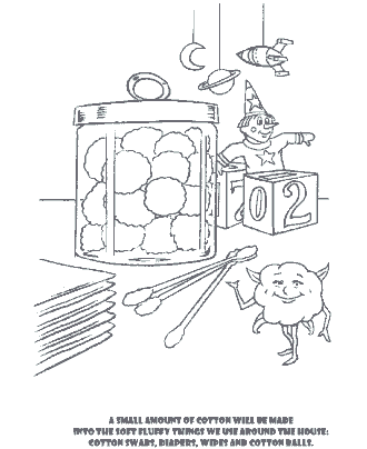 story of cotton coloring page
