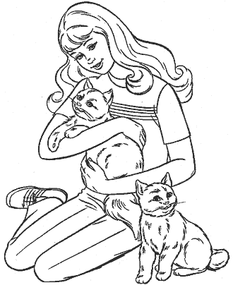 animal coloring page for girls